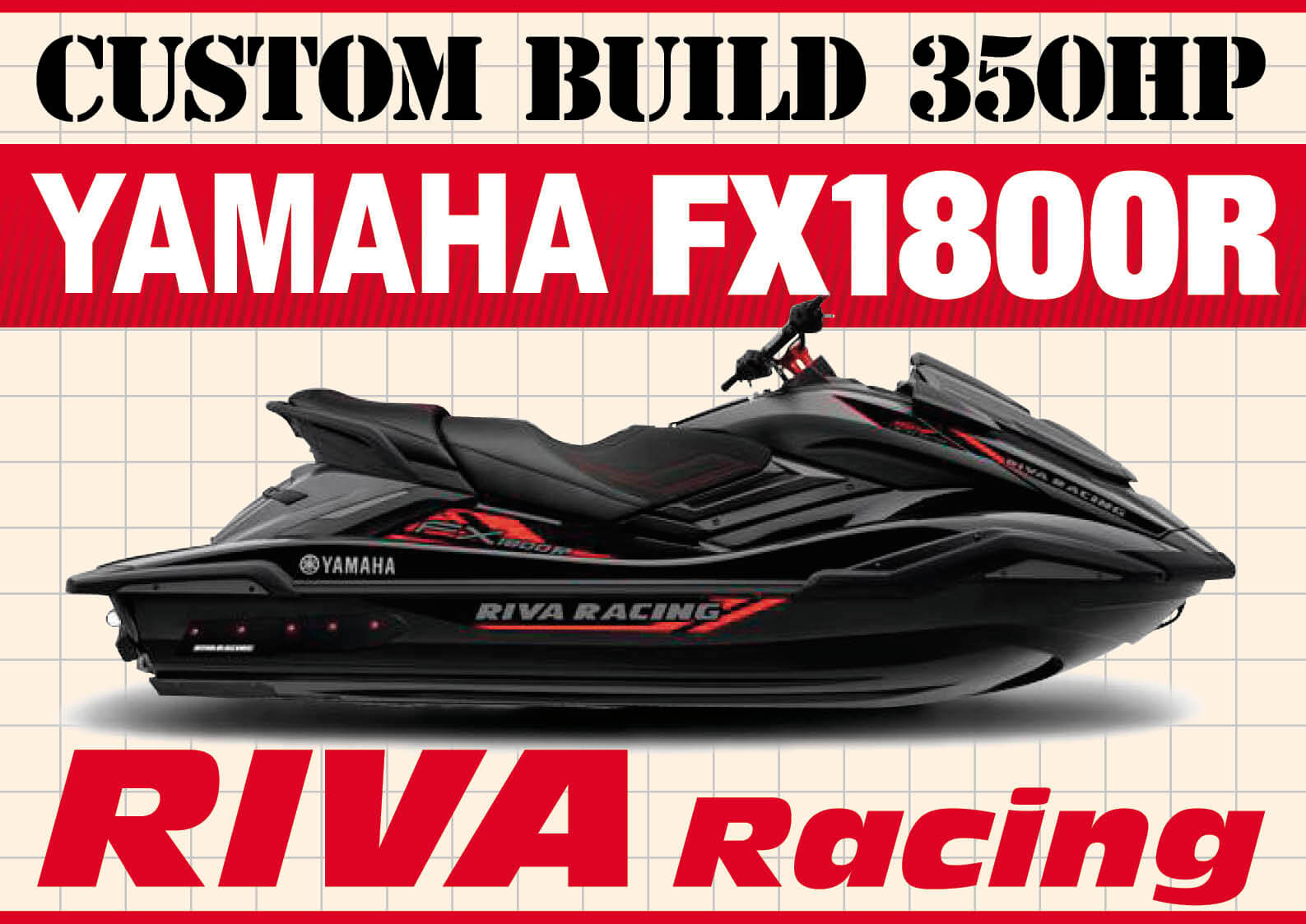RIVA Racingが造った350馬力の「YAMAHA FX1800R」【動画付き】　ジェットスキー（水上バイク）